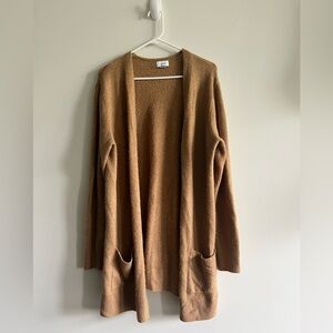 Cozy Tan Open-Front Sweater